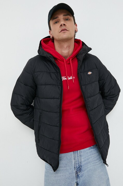 Μπουφάν Dickies χρώμα: μαύρο,