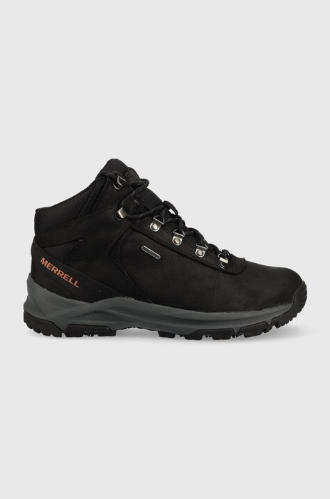 Παπούτσια Merrell Erie Mid Leather Waterproof χρώμα: μαύρο