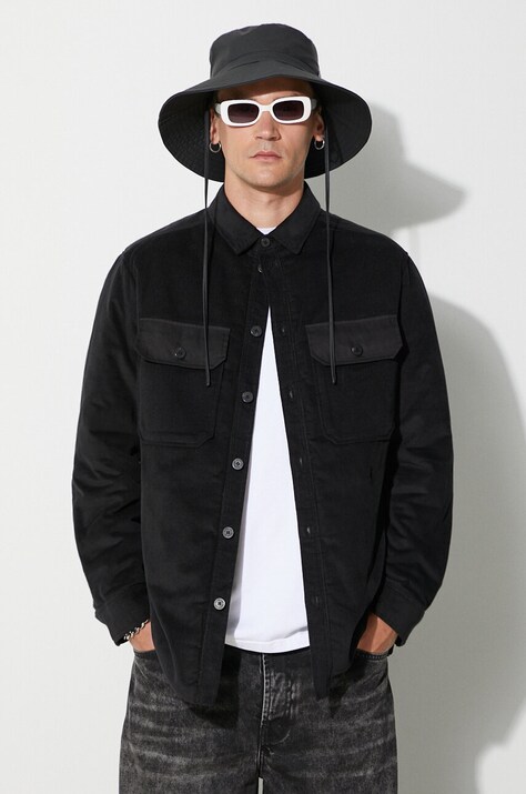 Μπουφάν Neil Barett LOOSE BICOLOR FLAP POCKET PADDED χρώμα: μαύρο, PBCS024C.V042C.0101 F3PBCS024C.V042C.0101