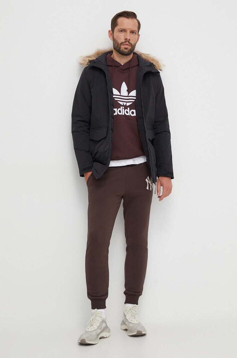 Μπουφάν adidas χρώμα: μαύρο IK0553