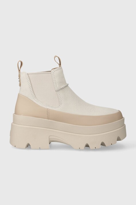 Μπότες τσέλσι UGG Brisbane Chelsea χρώμα: μπεζ, 1143842 F31143842
