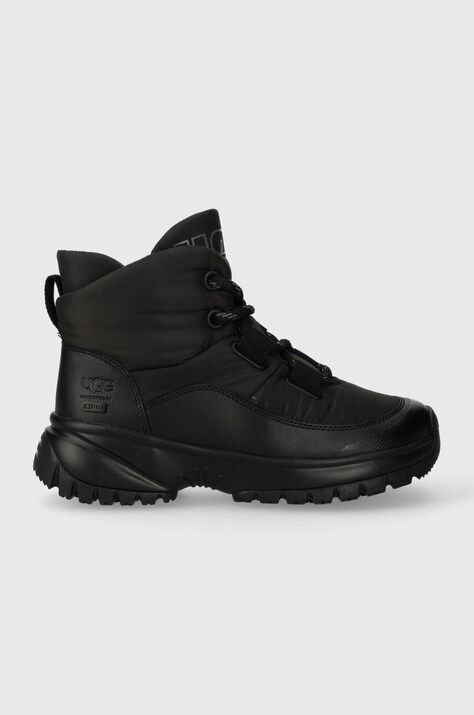Μπότες χιονιού UGG Yose Puffer Lace χρώμα: μαύρο, 1143844 F31143844