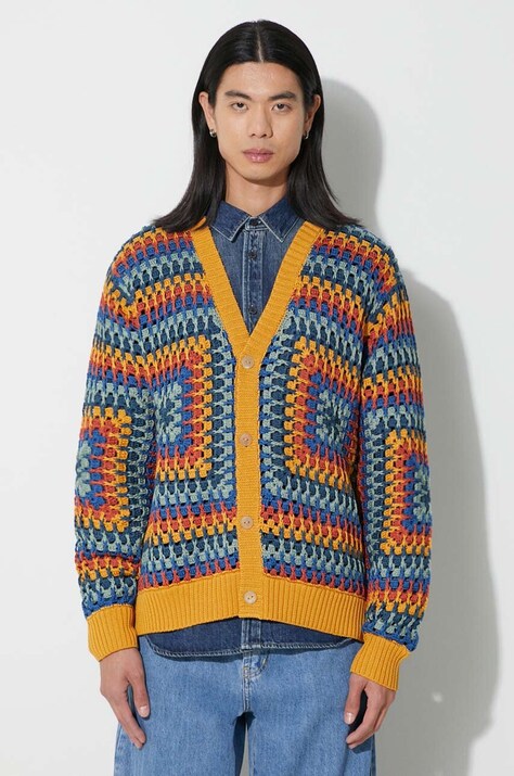 Βαμβακερή ζακέτα Corridor Sunburst Cardigan χρώμα: πορτοκαλί, SW0109