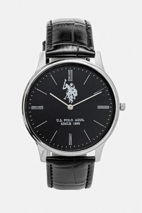 Ρολόι U.S. Polo Assn. JEREMY χρώμα: μαύρο, USP7193BK