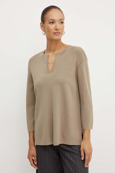 Πουλόβερ Max Mara Leisure χρώμα: μπεζ, 2426366037600