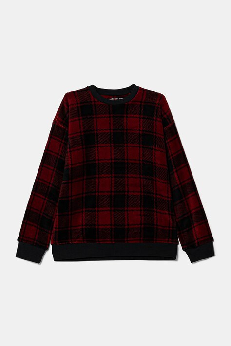 Παιδικό φούτερ με πιτζάμα Abercrombie & Fitch χρώμα: κόκκινο, KI213-4030
