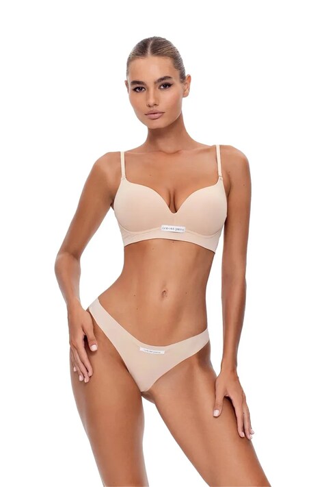 Σουτιέν GOD SAVE QUEENS SECOND SKIN BRA WIRE-FREE χρώμα: μπεζ, GSQ-135-114