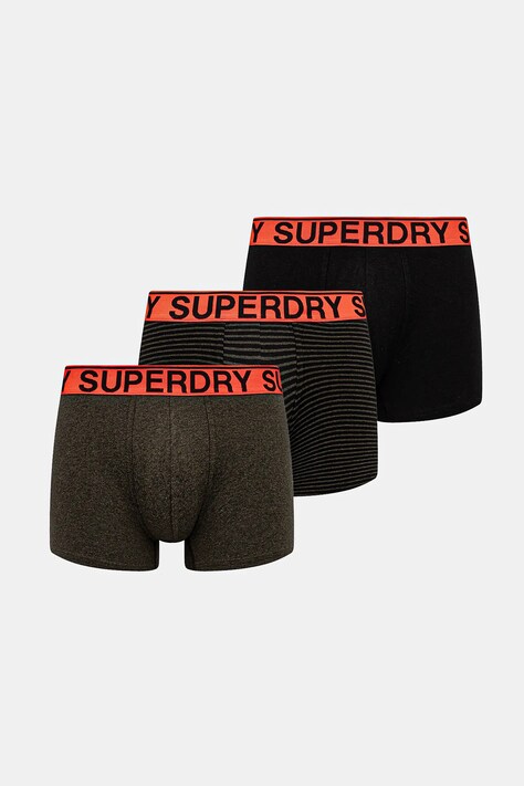 Μποξεράκια Superdry 3-pack χρώμα: μαύρο, M3110452A-B9Y