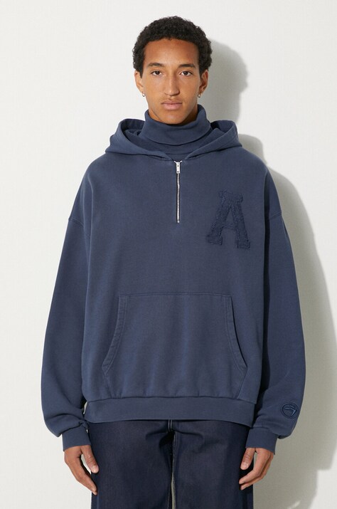 Βαμβακερή μπλούζα AMBUSH Collar Rib Sweatshirt Insignia με κουκούλα, BMBB004F24FLE0014545