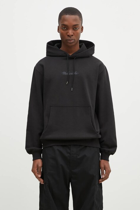 Βαμβακερή μπλούζα Maharishi Maharishi Organic Hooded Sweat χρώμα: μαύρο, με κουκούλα, 4622.BLACK