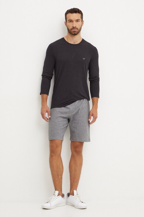 Μακρυμάνικο lounge Emporio Armani Underwear χρώμα: γκρι, 111653 4F584