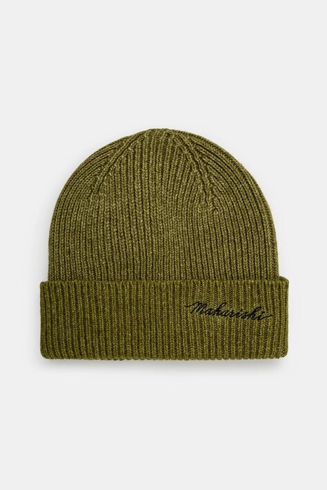 Μάλλινο σκουφί Maharishi Maharishi Embroidered Beanie χρώμα: πράσινο, 1368.OLIVE