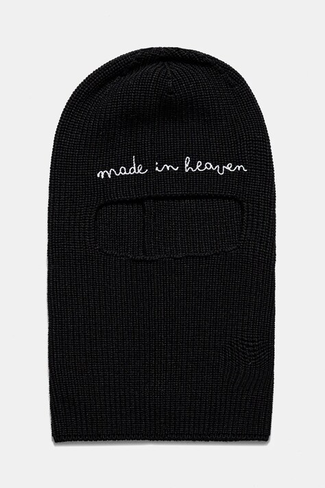 Μάλλινη μπαλακλάβα Fiorucci Embroidered Balaklava χρώμα: μαύρο, U01FPAHA217KN05BK01