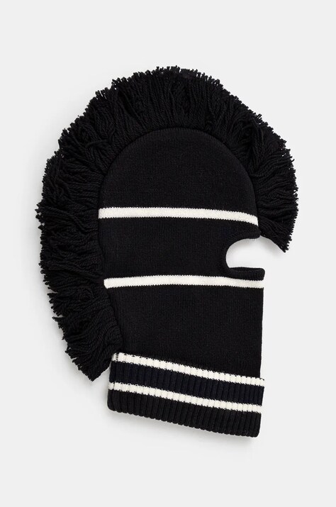 Μπαλακλάβα λαιμού AMBUSH Fringe Knit Balaclava χρώμα: μαύρο, BMLC001F24KNI0011031
