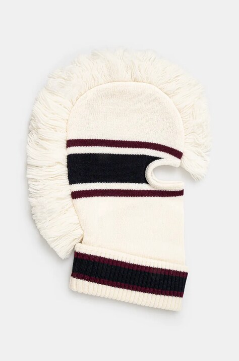 Μπαλακλάβα λαιμού AMBUSH Fringe Knit Balaclava χρώμα: μπεζ, BMLC001F24KNI0013131