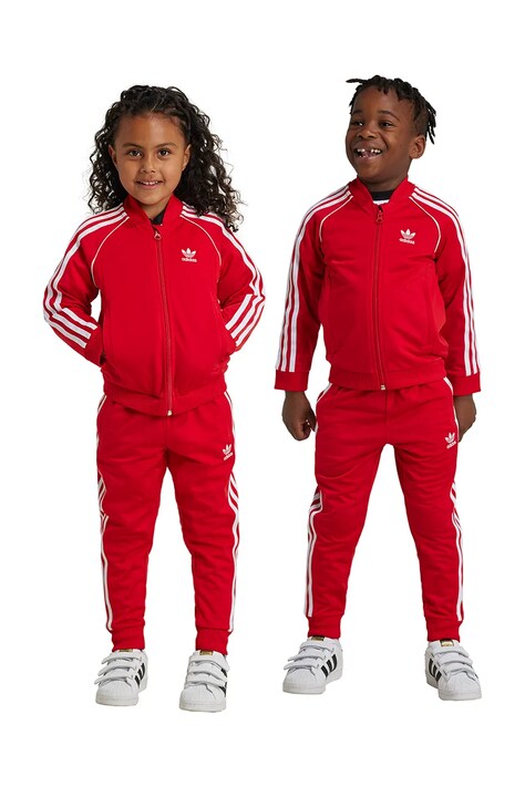 Παιδική φόρμα adidas Originals SST TRACKSUIT χρώμα: κόκκινο, IX7625