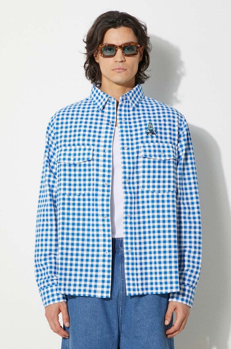 Βαμβακερό πουκάμισο ICECREAM Longsleeve Printed Check Shirt ανδρικό, IC24222
