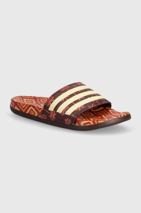 Παντόφλες adidas Adilette χρώμα: καφέ, IH2136