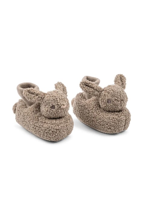 Παιδικές παντόφλες Konges Sløjd BUNNY FOOTIES χρώμα: μπεζ, KS101793