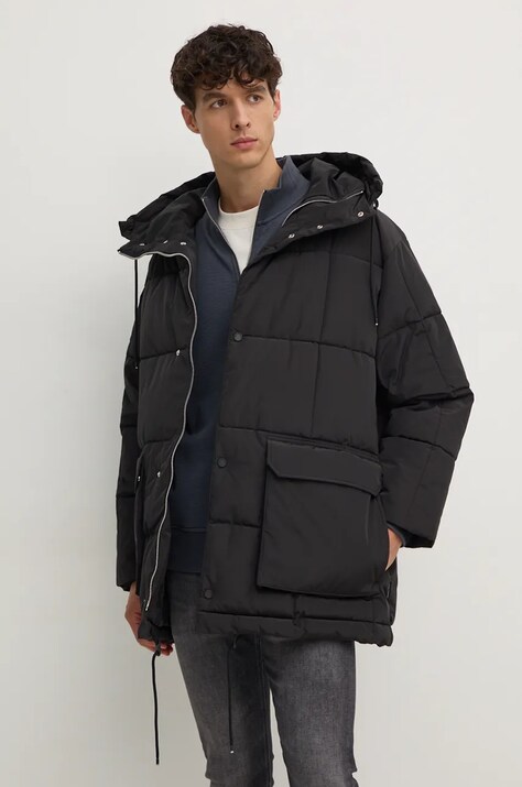Μπουφάν Armani Exchange χρώμα: μαύρο, XM000021 AF10247