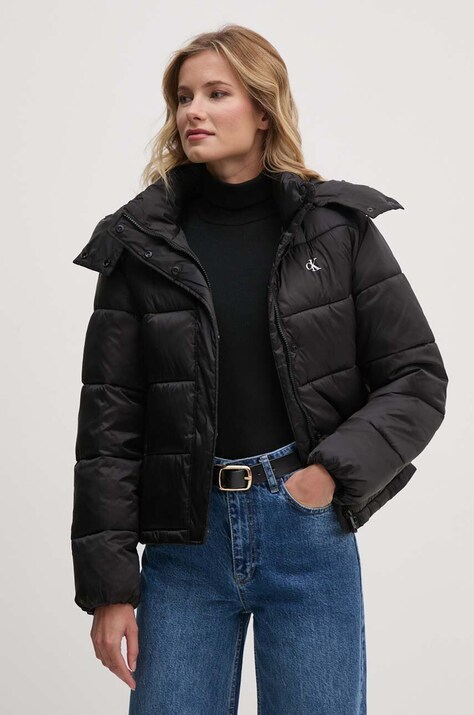 Μπουφάν Calvin Klein Jeans χρώμα: μαύρο, J20J224616