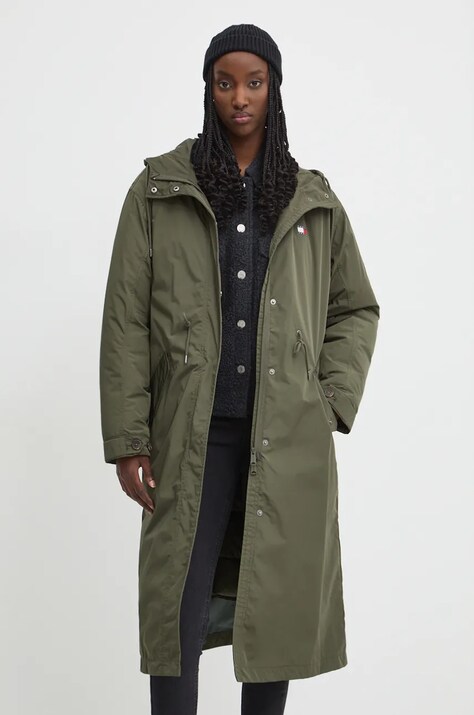 Μπουφάν Tommy Jeans χρώμα: πράσινο, DW0DW19693