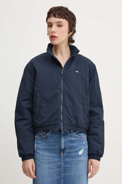 Μπουφάν Tommy Jeans χρώμα: ναυτικό μπλε, DW0DW19688