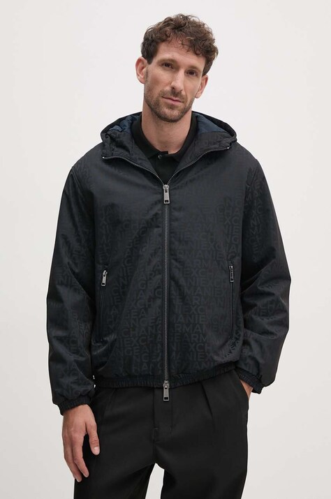 Μπουφάν Armani Exchange χρώμα: μαύρο, 6DZB26 ZN5NZ