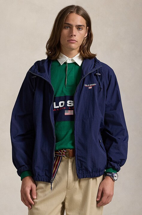 Αδιάβροχο μπουφάν Polo Ralph Lauren ανδρικό, χρώμα: ναυτικό μπλε, 710961162