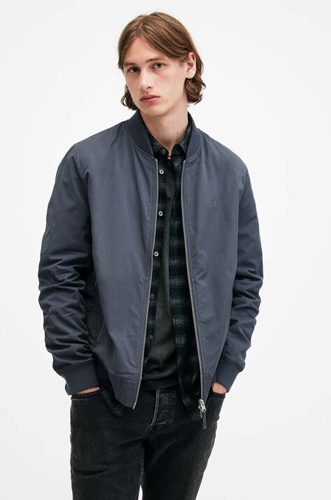 Μπουφάν bomber AllSaints BASSETT ανδρικά, χρώμα: μπλε, M077OB