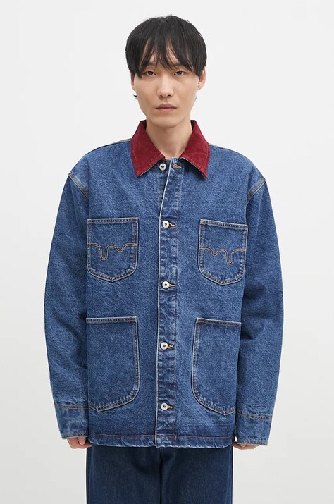 Τζιν μπουφάν ICECREAM Denim Chore ανδρικό, χρώμα: ναυτικό μπλε, ICD007