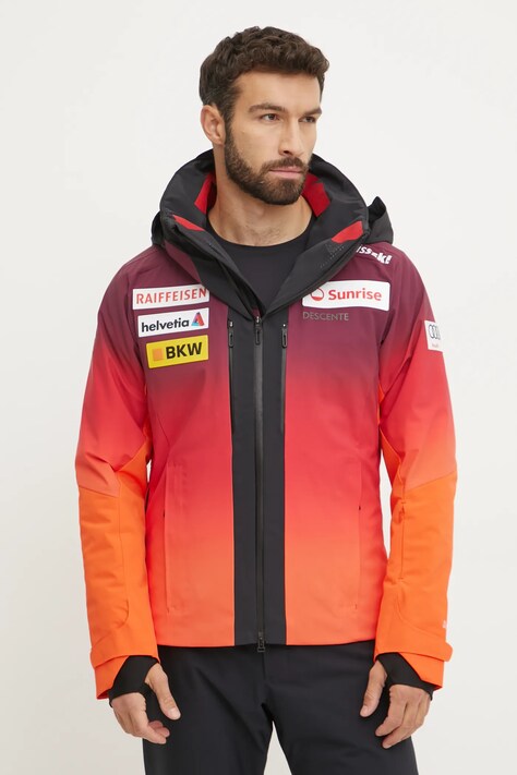 Μπουφάν για σκι Descente Swiss Insulated χρώμα: πορτοκαλί, DWMYGK20