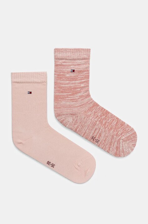 Κάλτσες Tommy Hilfiger 2-pack χρώμα: ροζ, 701229862