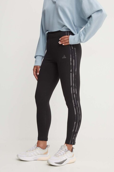 Κολάν adidas Camo χρώμα: μαύρο, IY5007