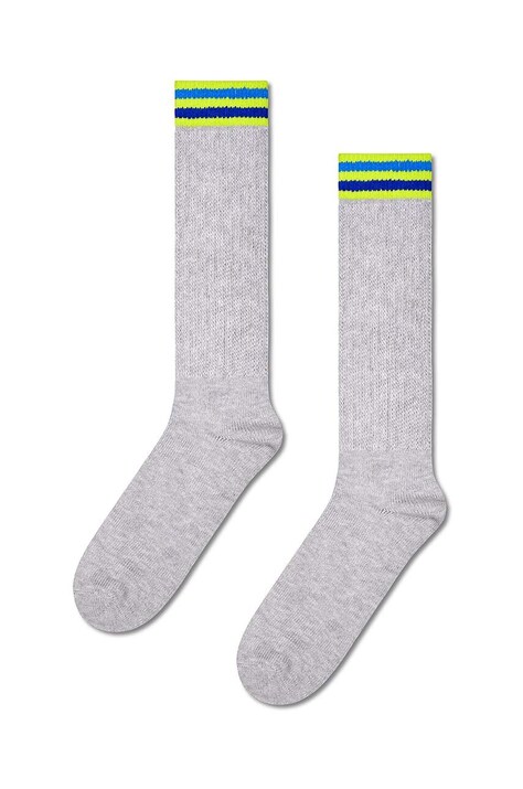 Κάλτσες Happy Socks Sneaker Slouch Sock χρώμα: γκρι, P001609