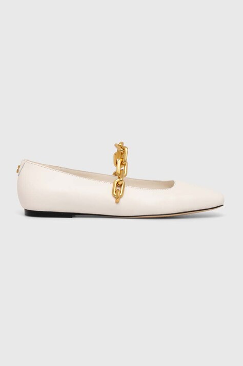 Δερμάτινες μπαλαρίνες Guess LEVY χρώμα: μπεζ, FLTBLE LEA02