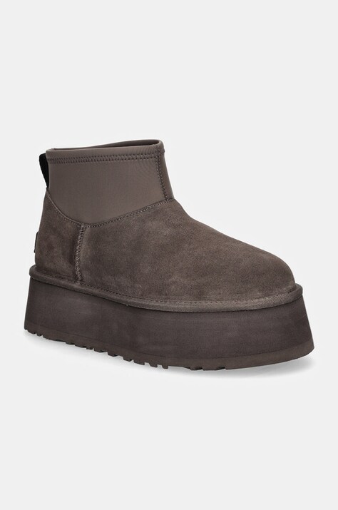 Μπότες UGG Classic Mini Dipper χρώμα: γκρι, 1168170-THND