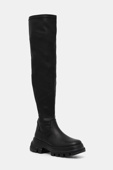 Μπότες Tommy Jeans TJW LIGHTWEIGHT OTK BOOT χρώμα: μαύρο, EN0EN02634