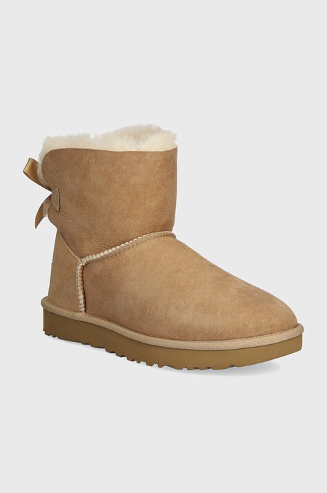 Μπότες σουέτ UGG Mini Bailey BoII χρώμα: μπεζ, 1016501-SAN