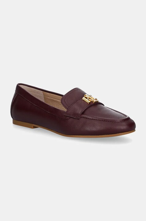Δερμάτινα μοκασίνια Lauren Ralph Lauren Averi III χρώμα: καφέ, 802951363002