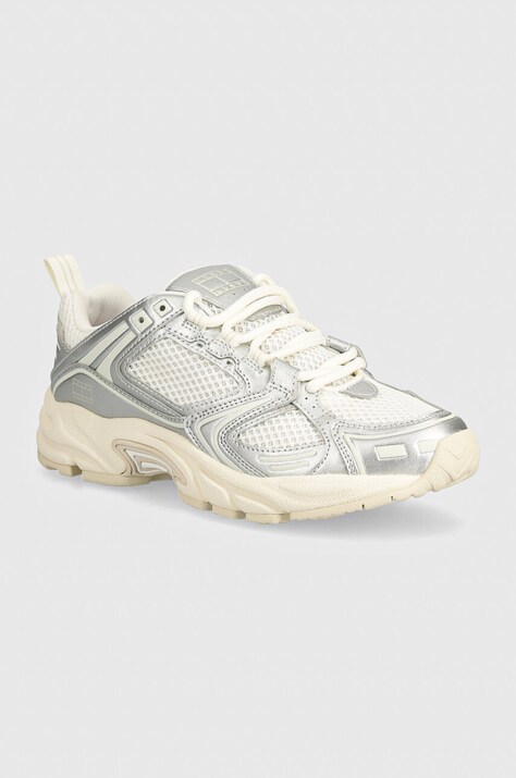 Αθλητικά Tommy Jeans TJW ARCHIVE RETRO RUNNER χρώμα: ασημί, EN0EN02673