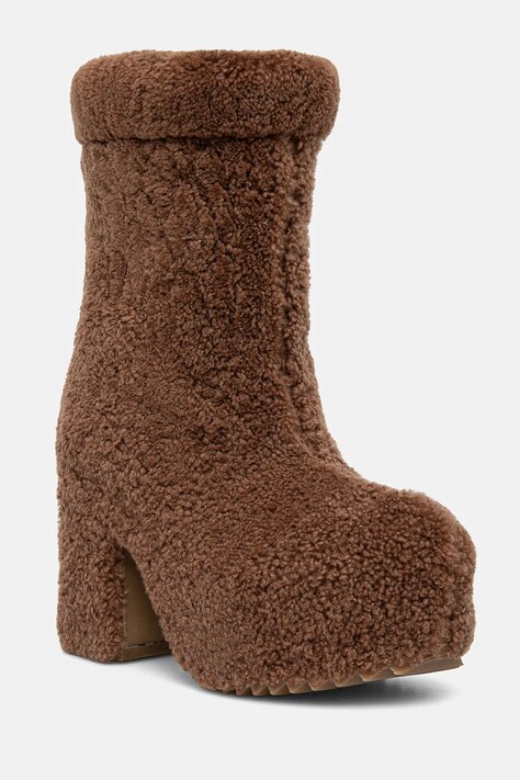 Μάλλινες μπότες Inuikii Shearling Heel χρώμα: καφέ, 75207-095