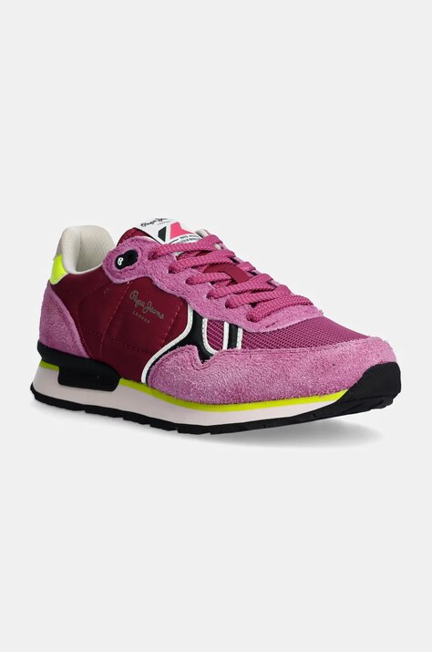 Αθλητικά Pepe Jeans PLS40025 χρώμα: ροζ, BRIT FUN W