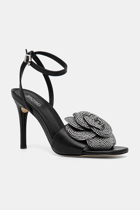 Δερμάτινα σανδάλια MICHAEL Michael Kors Elodie χρώμα: μαύρο, 40F4EDHS4L.001