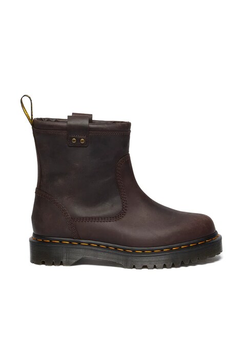 Δερμάτινες μπότες Dr. Martens Anistone Lo γυναικείες, χρώμα: καφέ, DM31880201