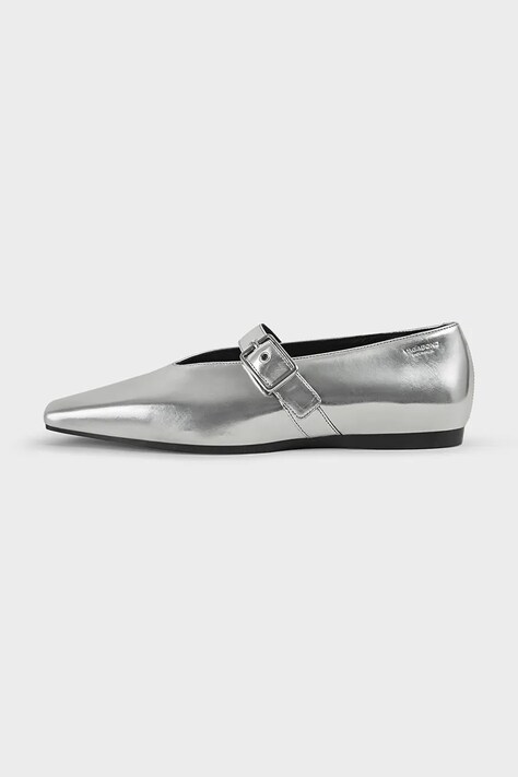 Δερμάτινες μπαλαρίνες Vagabond Shoemakers WIOLETTA χρώμα: ασημί, 5701-283-79