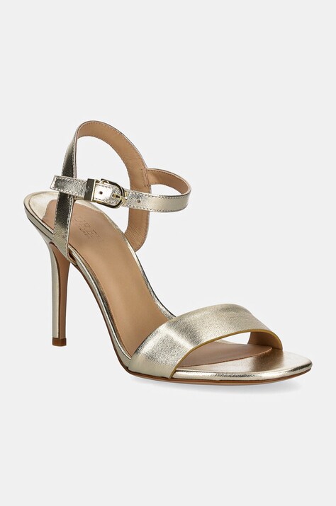 Δερμάτινα σανδάλια Lauren Ralph Lauren Gwen χρώμα: χρυσαφί, 802940587001