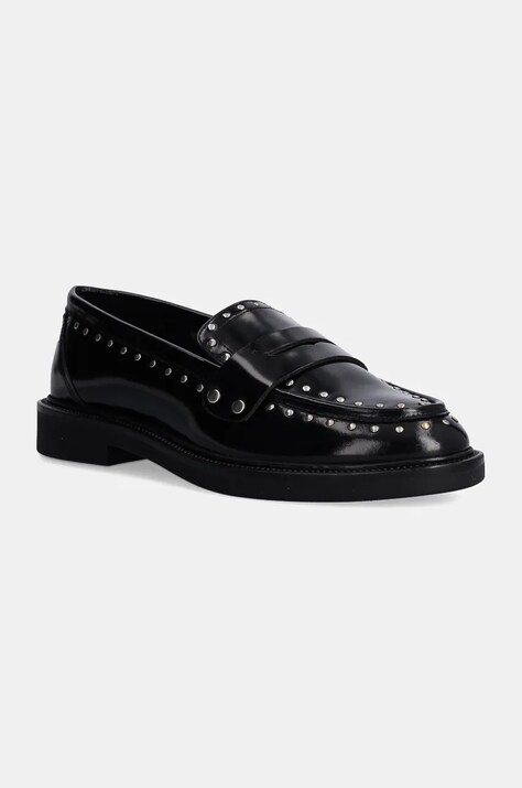 Δερμάτινα μοκασίνια Steve Madden Harloe χρώμα: μαύρο, SM11003264