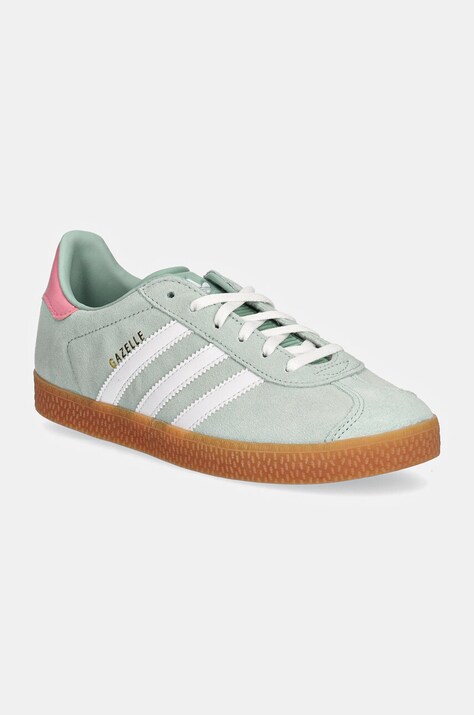 Παιδικά sneakers σουέτ adidas Originals GAZELLE χρώμα: πράσινο, IG9152