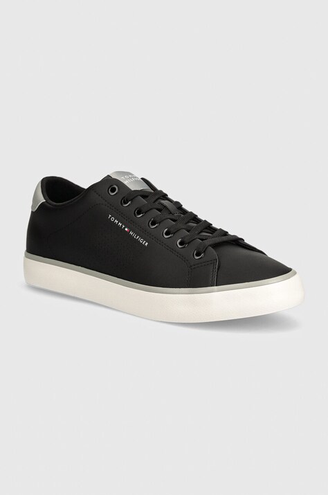 Αθλητικά Tommy Hilfiger TH HI VULC LOW CORE SEASONAL χρώμα: μαύρο, FM0FM05110